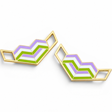 Load image into Gallery viewer, Genderqueer Pride Flag Love Lace Locks - main product photo on white background