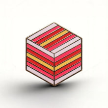 Load image into Gallery viewer, Girlflux Flag - Flag Cube Pin - main product photo on white background
