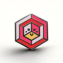 Load image into Gallery viewer, Girlflux Flag - Proud Cube Pin - main product photo on white background