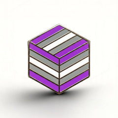 Graysexual Flag - Flag Cube Pin