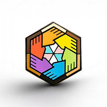 Load image into Gallery viewer, Inclusive Flag - Community Cube Pin - main product photo on white background