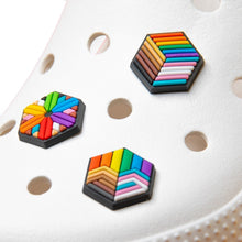 Load image into Gallery viewer, Inclusive Rainbow Pride Crocs Shoe Charms - main product photo on white background