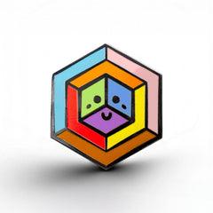Inclusive Rainbow Flag - Proud Cube Pin