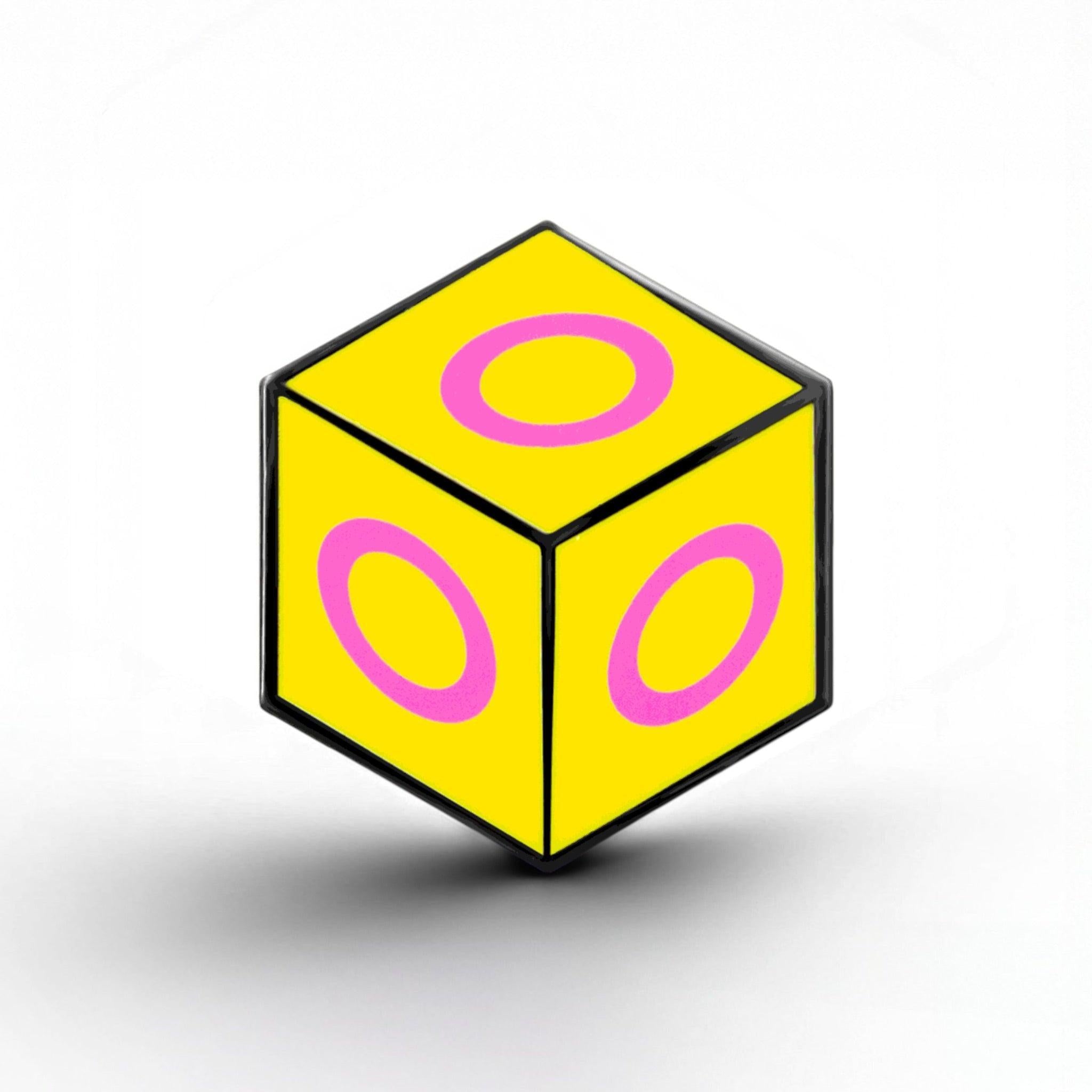 Intersex Flag - Flag Cube Pin | Proud Zebra