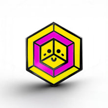 Load image into Gallery viewer, Intersex Flag - Proud Cube Pin - main product photo on white background