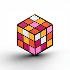 Lesbian Flag - Rubik's Cube Pin