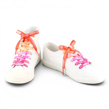 Load image into Gallery viewer, Lesbian Pastel Shoelaces — studio pair shot