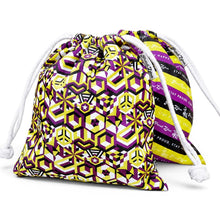 Load image into Gallery viewer, Non-Binary Pride Flag Drawstring Bag on clean white background by Proud Zebra