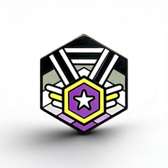 Non-Binary Asexual Pride - Medal Cube Pin