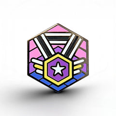 Non-Binary Bisexual Pride - Medal Cube Pin