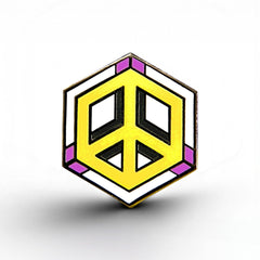 Non-Binary Flag - Peace Cube Pin