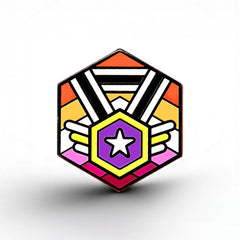 Non-Binary Lesbian Pride - Medal Cube Pin