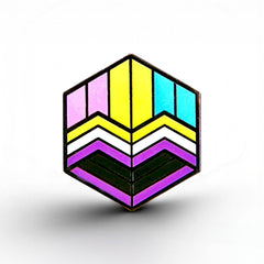Non-Binary Pansexual Pride - Love Cube Pin