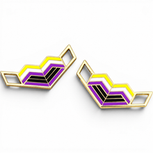 Load image into Gallery viewer, Non-Binary Pride Flag Love Lace Locks - main product photo on white background