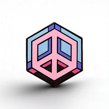 Load image into Gallery viewer, Omnisexual Flag - Peace Cube Pin - main product photo on white background