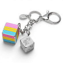 Load image into Gallery viewer, Pansexual Pride Flag Proud Cube Bag Charm on clean white background by Proud Zebra