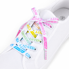 Pansexual Pride Flag White Shoelaces