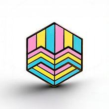Load image into Gallery viewer, Pansexual Flag - Love Cube Pin - main product photo on white background