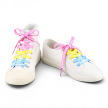 Load image into Gallery viewer, Pansexual Pastel Shoelaces — studio pair shot