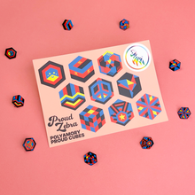 Load image into Gallery viewer, Polyamory pride flag sticker sheet, vinyl LGBTQ+ pride stickers for laptops, water bottles, and notebooks by Proud Zebra