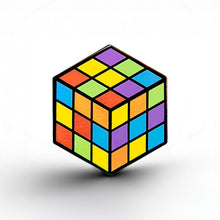 Load image into Gallery viewer, Rainbow Flag - Rubik's Cube Pin - main product photo on white background