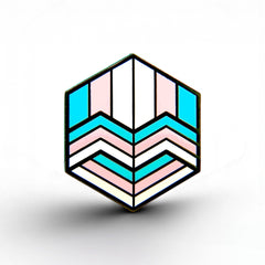 Trans Flag - Love Cube Pin