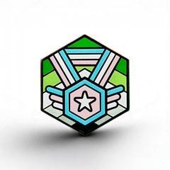 Trans Aromantic Pride - Medal Cube Pin