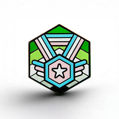 Trans Aromantic Pride - Medal Cube Pin