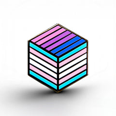 Trans Bisexual Pride - Flag Cube Pin