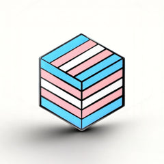 Transgender Flag - Flag Cube Pin
