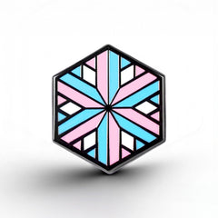 Transgender Flag - Identity Cube Pin