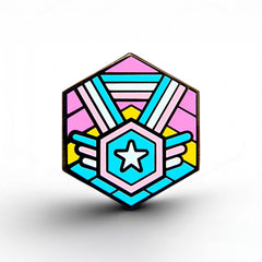 Trans Pansexual Pride - Medal Cube Pin