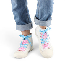 Load image into Gallery viewer, Trans Pastel Shoelaces — worn on white sneakers