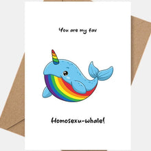 Load image into Gallery viewer, Queer Joy: Homosexuwhale - LGBTQ+ Greeting Cards by Proud Zebra