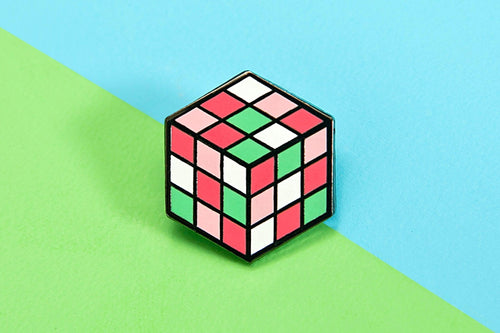 Abrosexual Flag - Rubik's Cube Pin