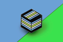 Load image into Gallery viewer, Agender Boy Flag - Flag Cube Pin-Pride Pin-PCFC_AGEB