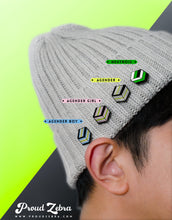 Load image into Gallery viewer, Agender Flag - Flag Cube Pin-Pride Pin-PCFC_AGEB