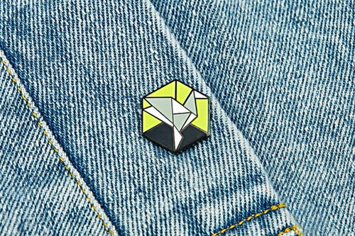 Agender Flag - Freedom Cube Pin