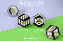 Load image into Gallery viewer, Agender Flag - Proud Cube Pin-Pride Pin-PCPC_AGEN