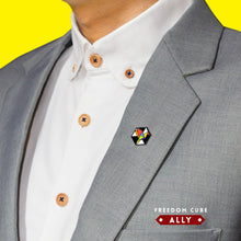 Load image into Gallery viewer, Ally Flag - Freedom Cube Pin-Pride Pin-PCBC_ALLY