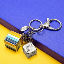 Load image into Gallery viewer, Aroace Pride Flag Proud Cube Bag Charm-Pride Bag Charm-BAGC_ARAC
