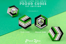 Load image into Gallery viewer, Aromantic Flag - Identity Cube Pin-Pride Pin-AROM_ED1