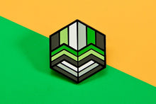 Load image into Gallery viewer, Aromantic Flag - Love Cube Pin-Pride Pin-PCHC_AROM