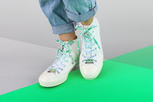 Load image into Gallery viewer, Aromantic Pride Flag White Shoelaces-Pride Shoelaces-LLSL_SLWH_AROM_45IN