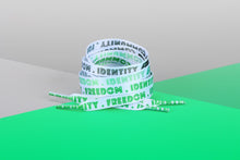 Load image into Gallery viewer, Aromantic Pride Flag White Shoelaces-Pride Shoelaces-SLWH_AROM_45IN