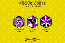 Load image into Gallery viewer, Asexual Flag - Community Cube Pin-Pride Pin-ASEX_ED2