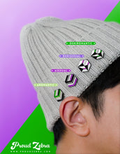 Load image into Gallery viewer, Asexual Flag - Flag Cube Pin-Pride Pin-PCFC_DEMS