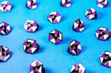 Load image into Gallery viewer, Asexual Flag - Freedom Cube Pin-Pride Pin-PCBC_ASEX_2