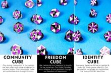 Load image into Gallery viewer, Asexual Flag - Freedom Cube Pin-Pride Pin-PCBC_ASEX