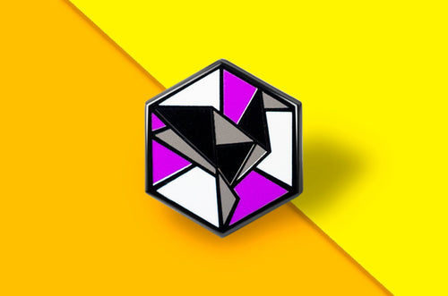 Asexual Flag - Freedom Cube Pin